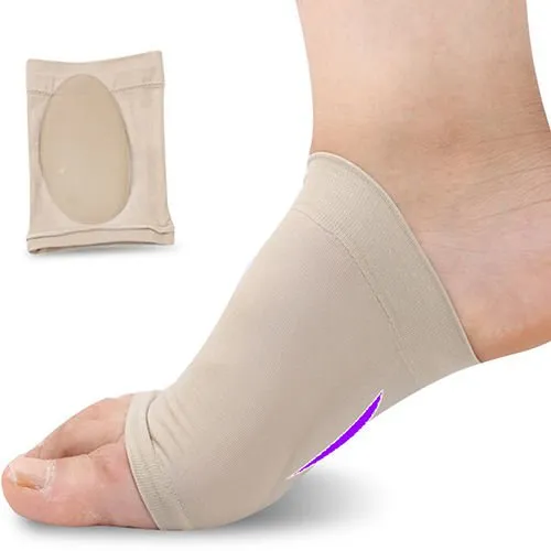 1 Pair Gel Plantar Fasciitis Foot Arch Support Sleeve Sock Soft Comfort