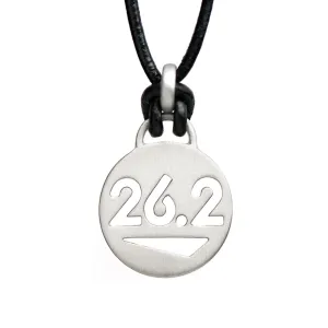 26.2 Marathon Leather Running Necklace