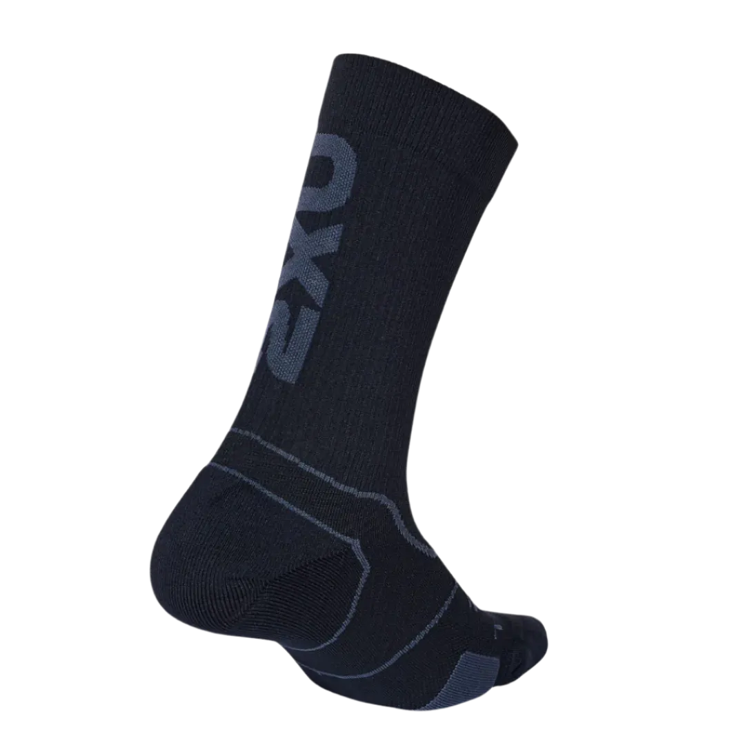 2XU - Vectr Cushion Crew Socks - Black/Titanium