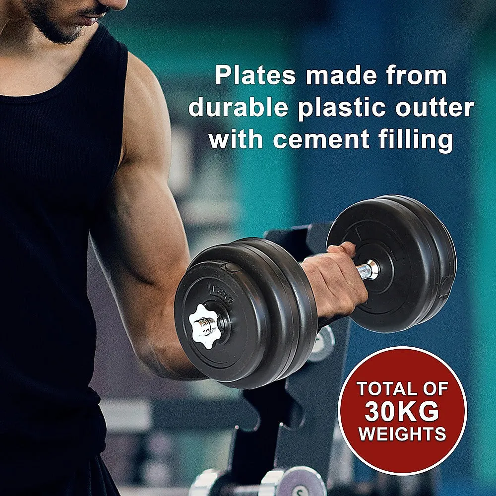 30KG Dumbbell Adjustable Weight Set