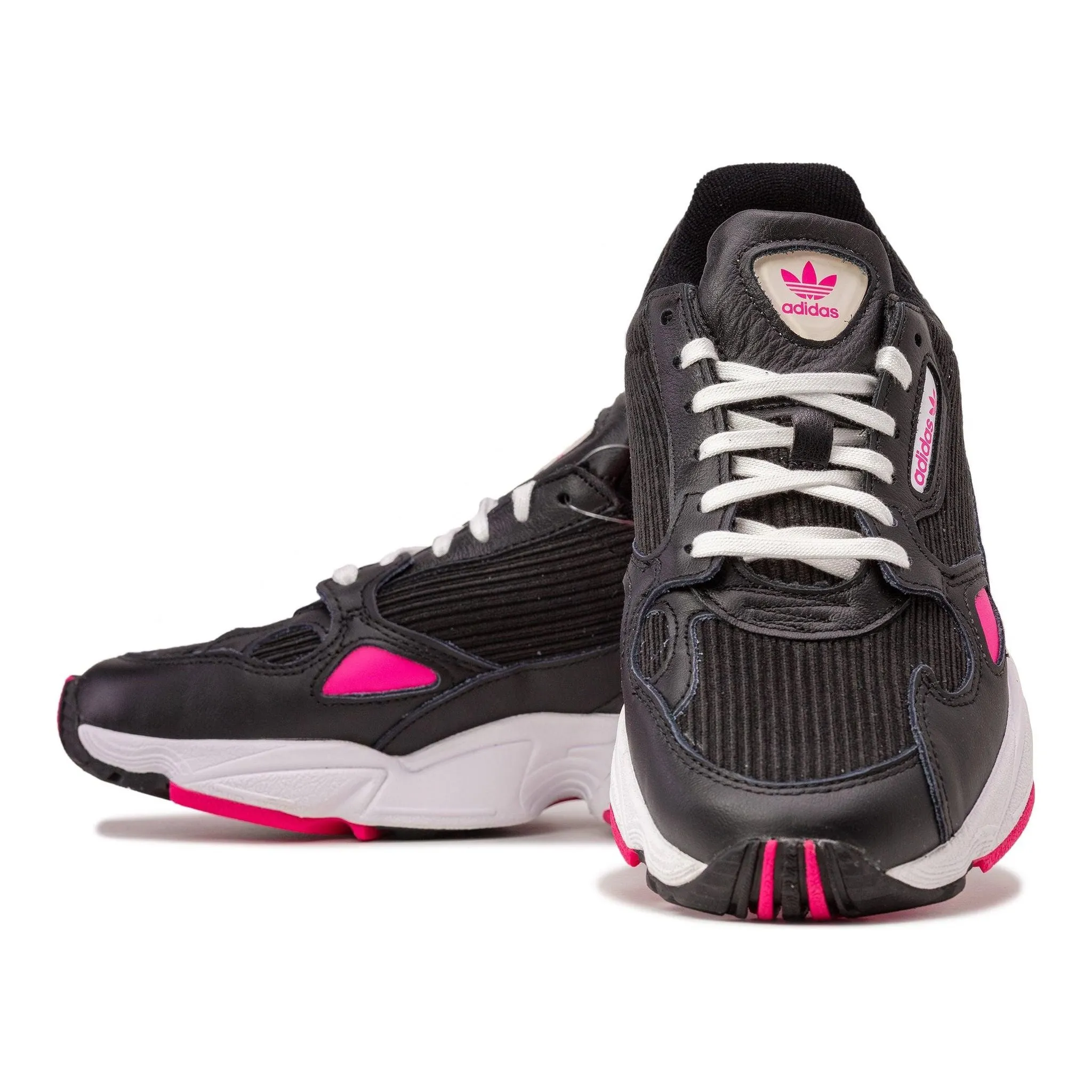 Adidas Women's Falcon Core Black & Pink Sneakers