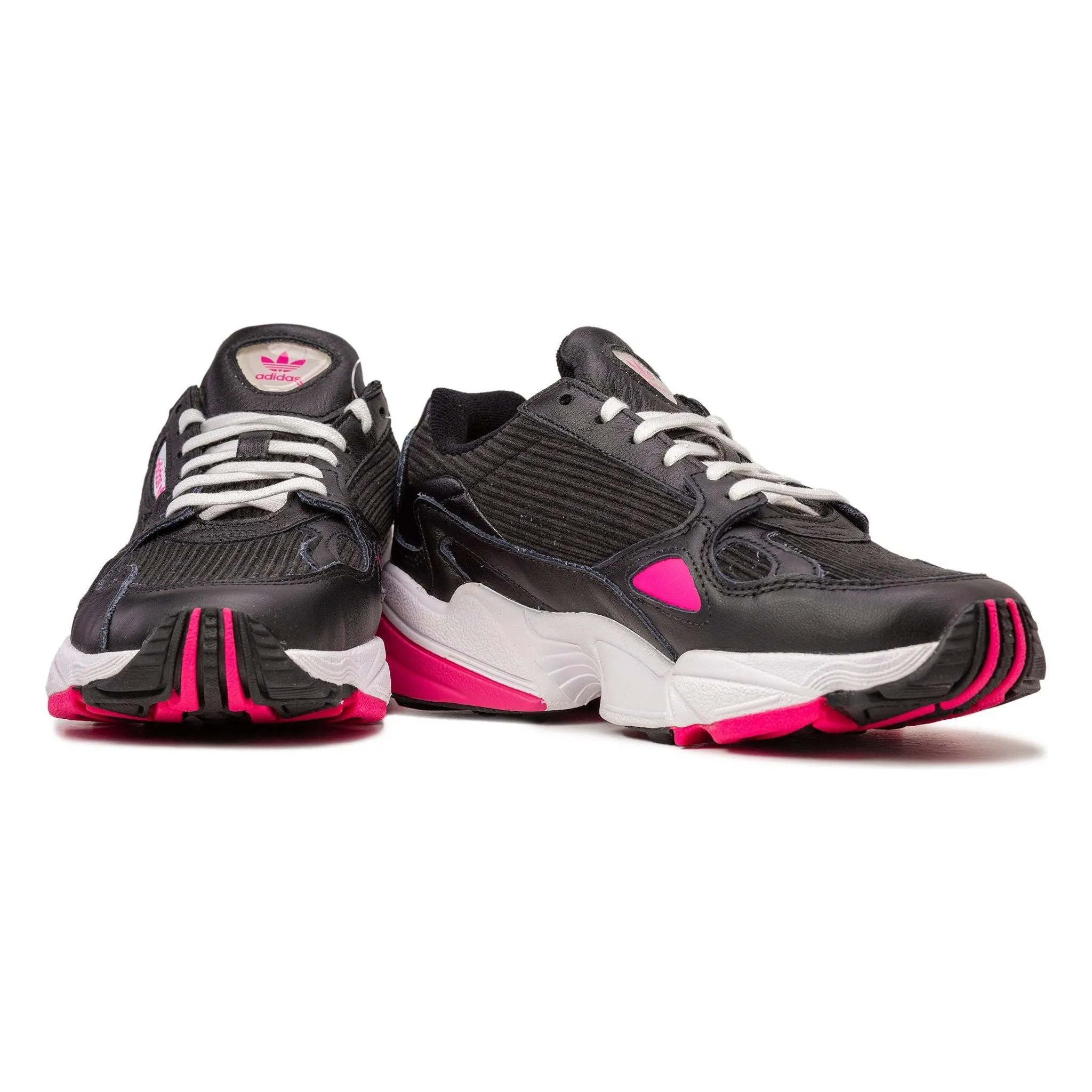 Adidas Women's Falcon Core Black & Pink Sneakers