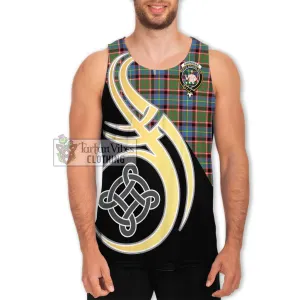 Aikenhead Tartan Men's Tank Top with Family Crest and Celtic Symbol Style