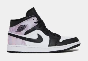 Air Jordan 1 Mid Tie Dye Mens Lifestyle Shoes (Black/Pink) Free Shipping