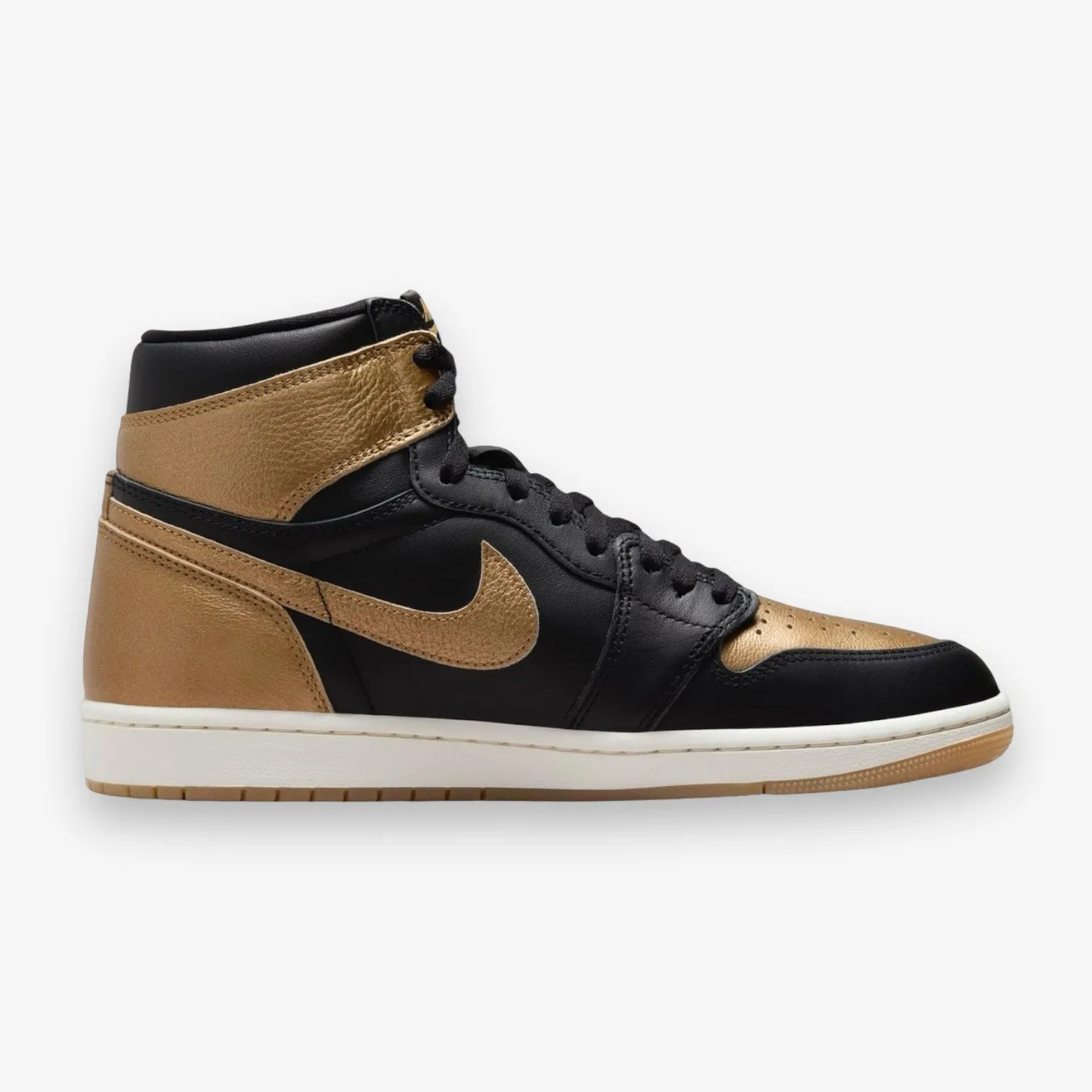 AIR JORDAN 1 RETRO HIGH OG "BLACK AND GOLD" BLACK/METALLIC GOLD-SAIL  DZ5485-071