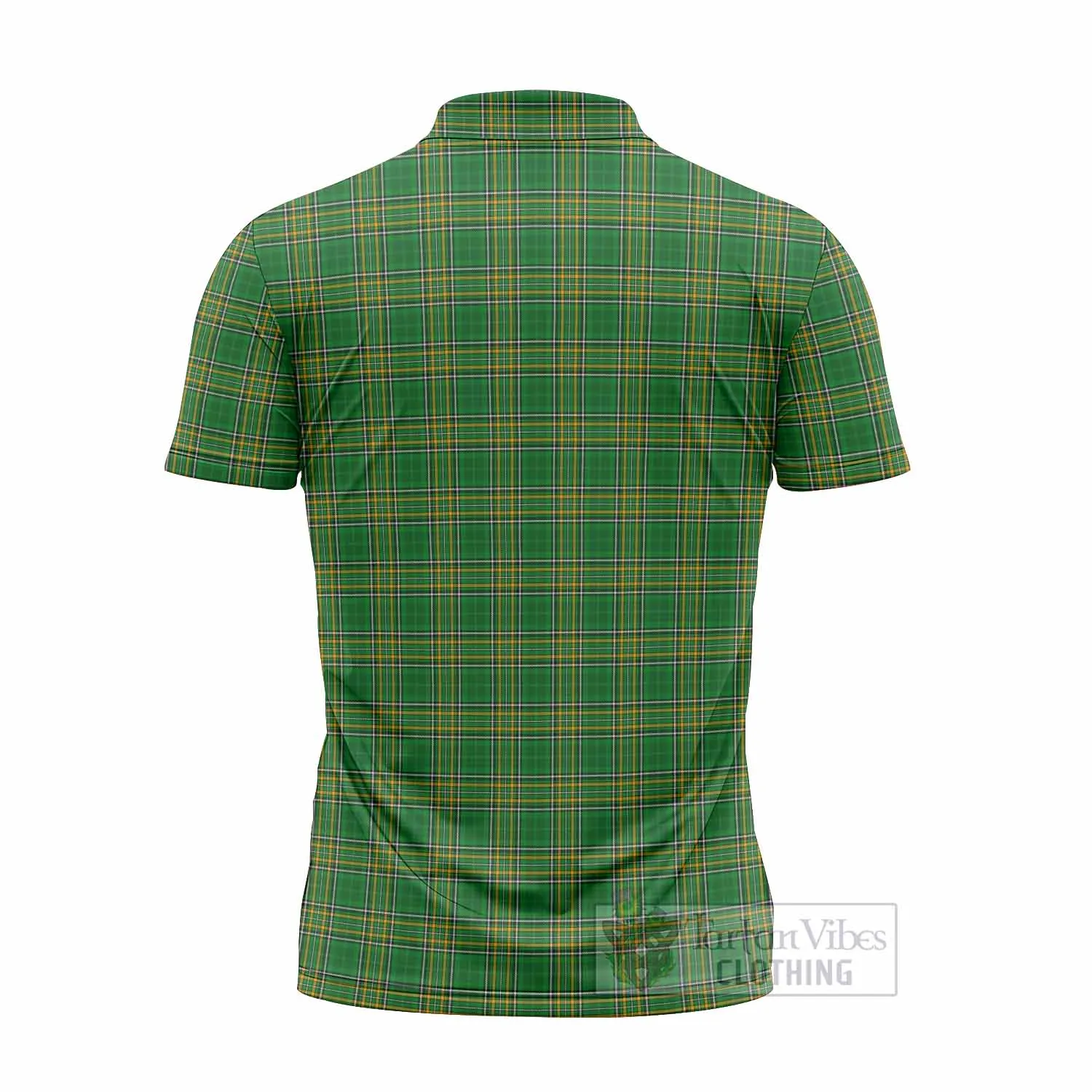 Aldwell Irish Clan Tartan Zipper Polo Shirt with Coat of Arms