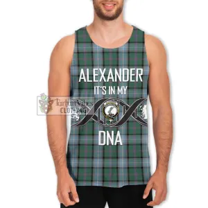 Alexander of Menstry Hunting Tartan Men's Tank Top with Family Crest DNA In Me Style