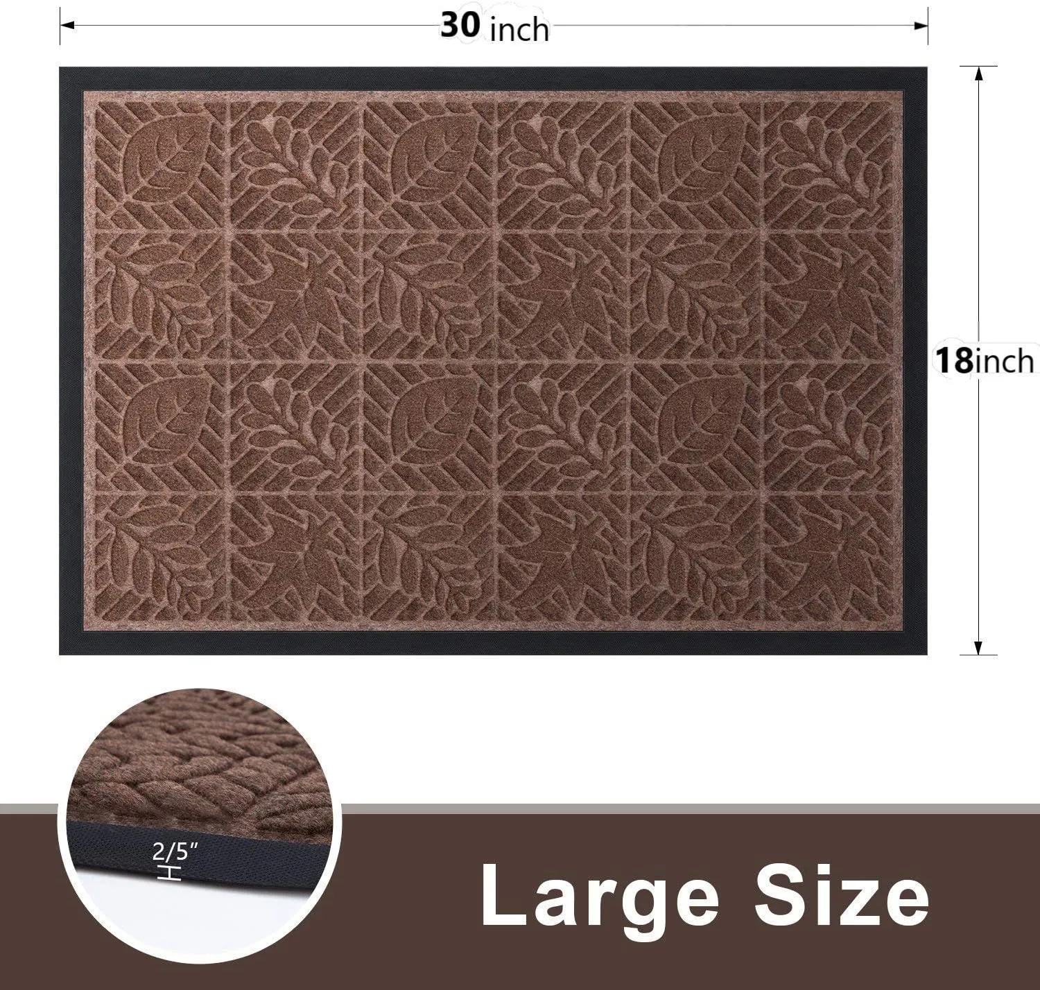 Amagabeli 2 Pack Outside Doormat for Front Door 18"x 30" Outdoor Mats Entrance BG084