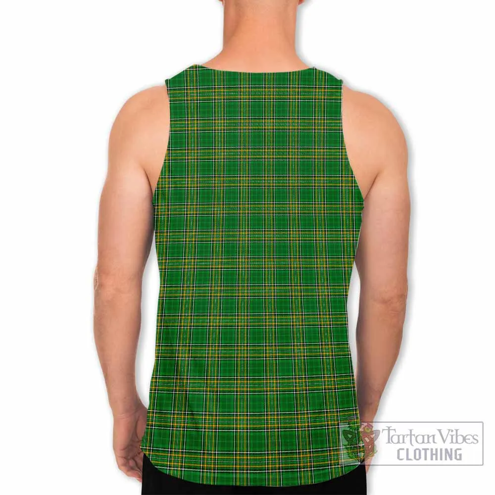 Ambrose Irish Clan Tartan Men's Tank Top with Coat of Arms