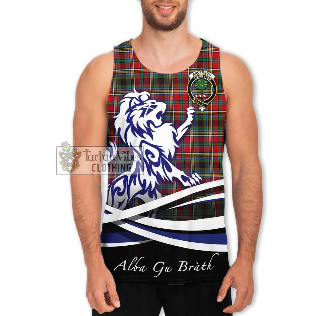 Anderson of Arbrake Tartan Men's Tank Top with Alba Gu Brath Regal Lion Emblem