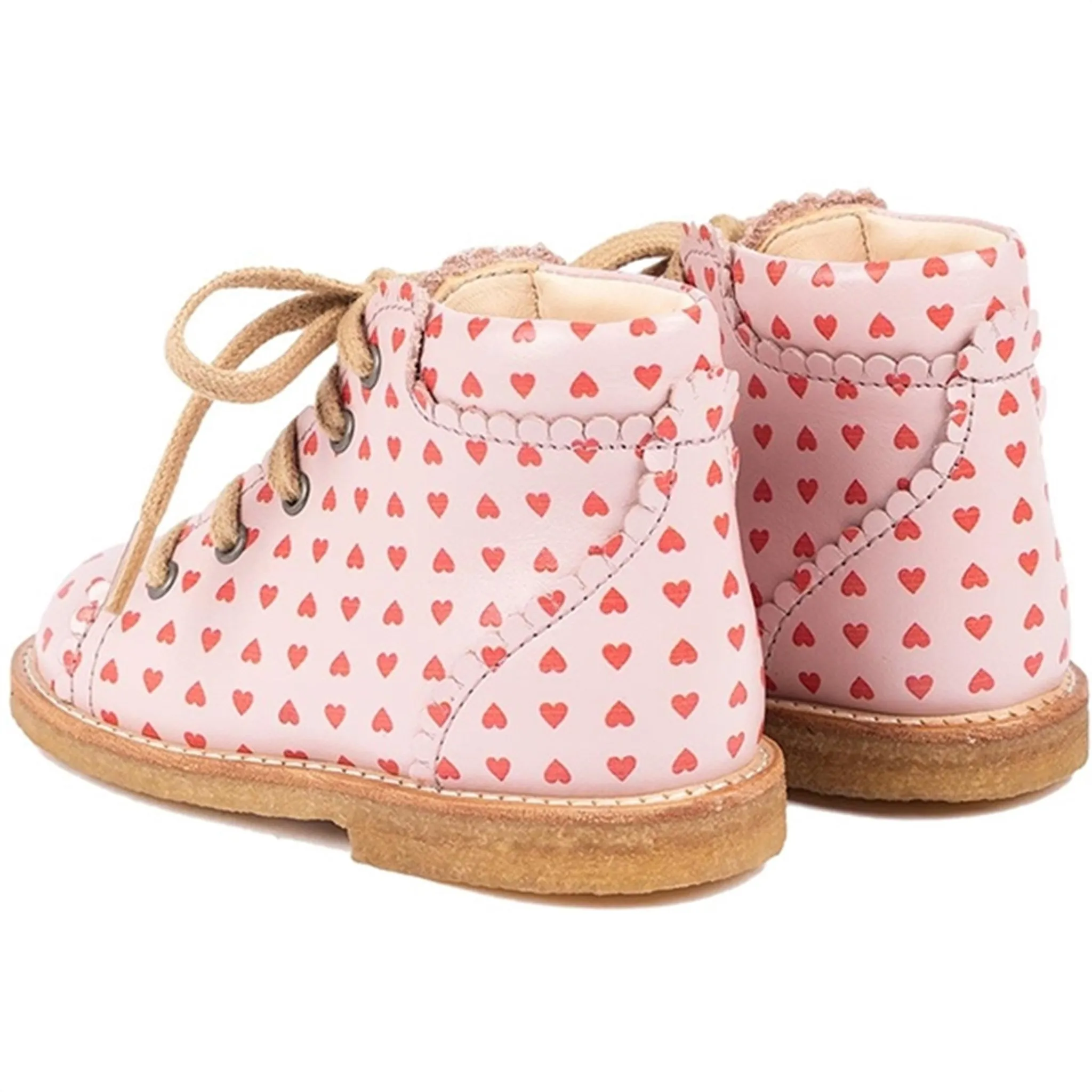 Angulus Shoes With Laces Pale Rose