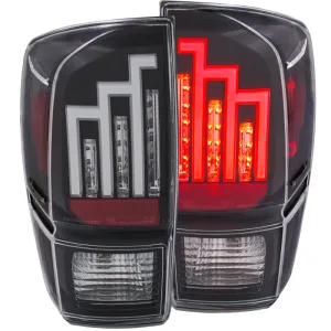 ANZO 2016-2021 Toyota Tacoma LED Taillights Black Fiber Optic