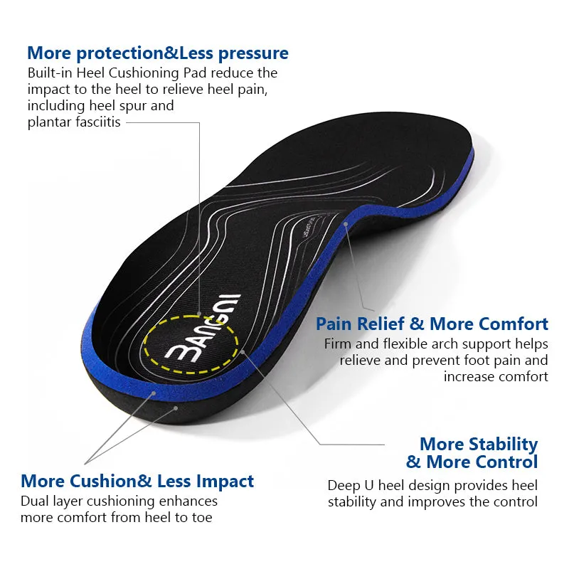 Arch/Heel Pain Relief Orthotic Insoles Foot Valgus Flat Feet Shoes