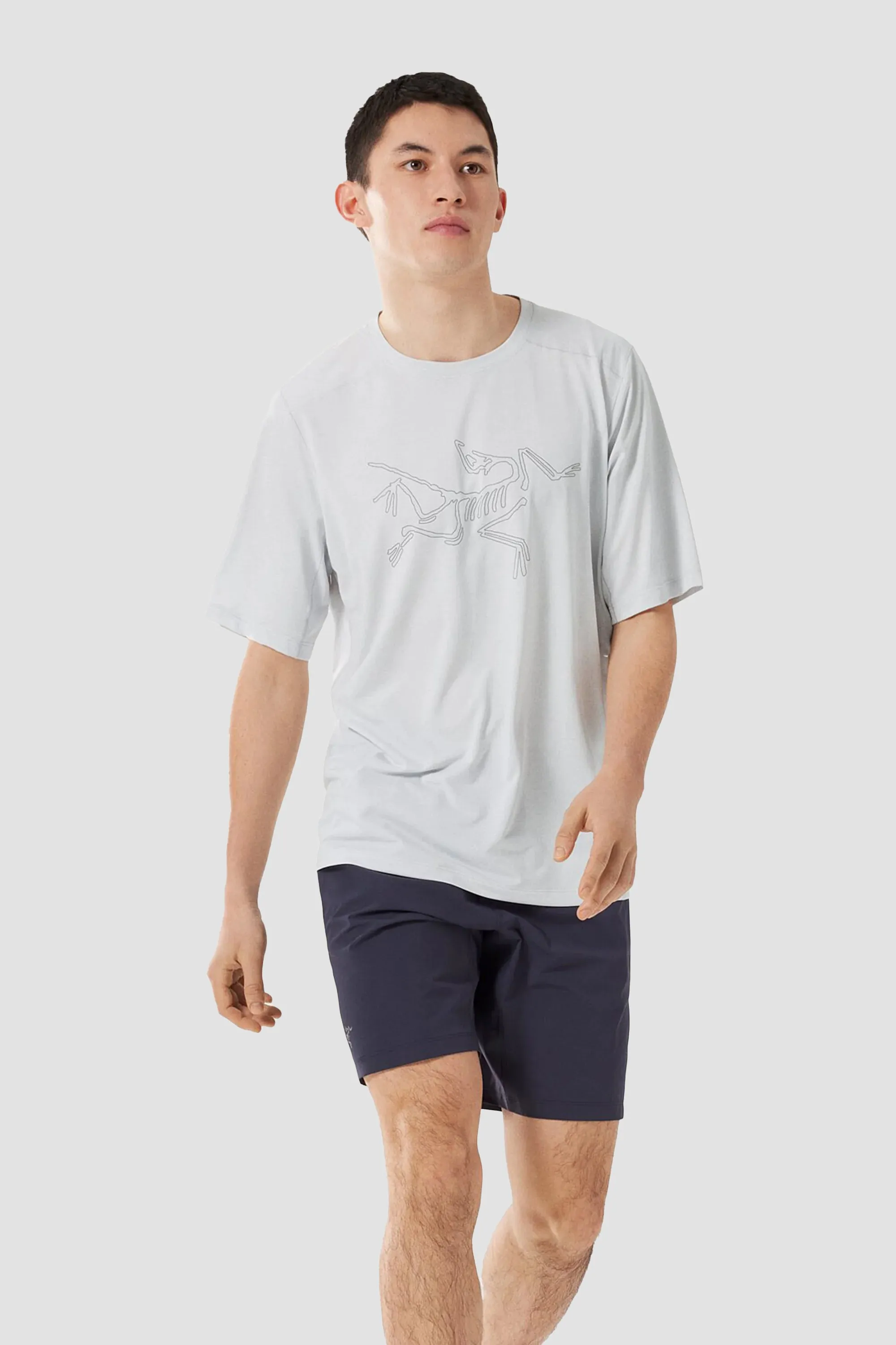 Arc'teryx Men's Cormac Logo SS Shirt in Atmos Heather