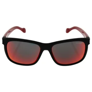 Arnette Men's AN4196 Slacker Square Sunglasses, Fuzzy Black Red/Red Chrome, 59 mm