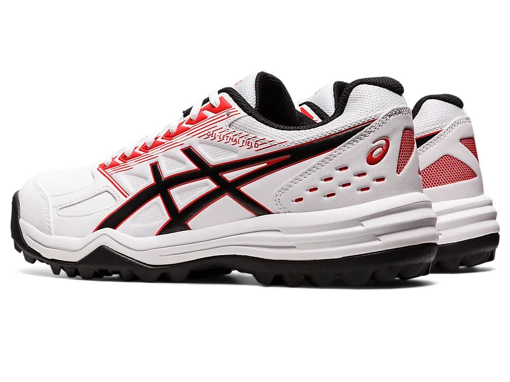 Asics Gel Lethal Field Men's Cricket Shoes - White/Classic Red