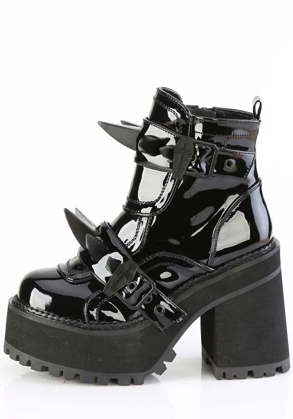 ASSAULT-72 [Black Patent] | PLATFORM BOOTS [PREORDER]