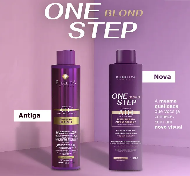 ATH One Step Blond Smoothing Moisturizing Organic Progressive 1L - Rubelita