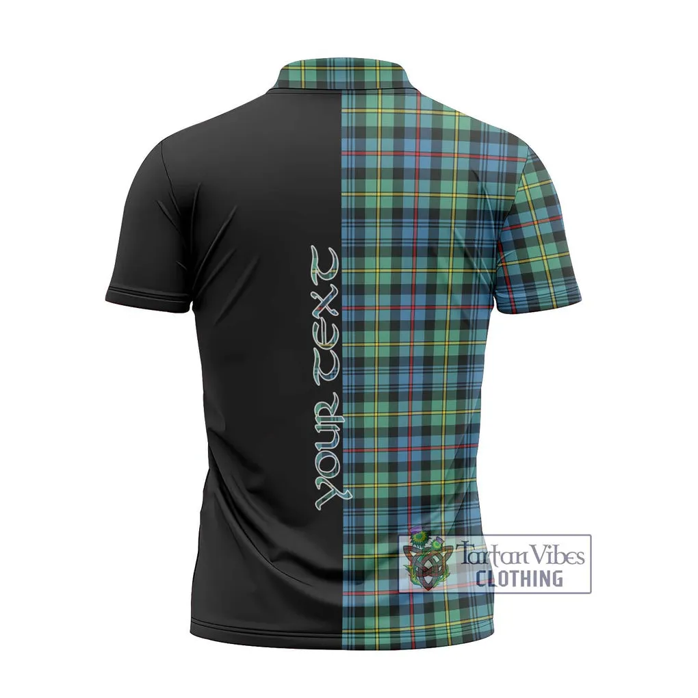 Bailey Ancient Tartan Zipper Polo Shirt with Family Crest and Half Of Me Style