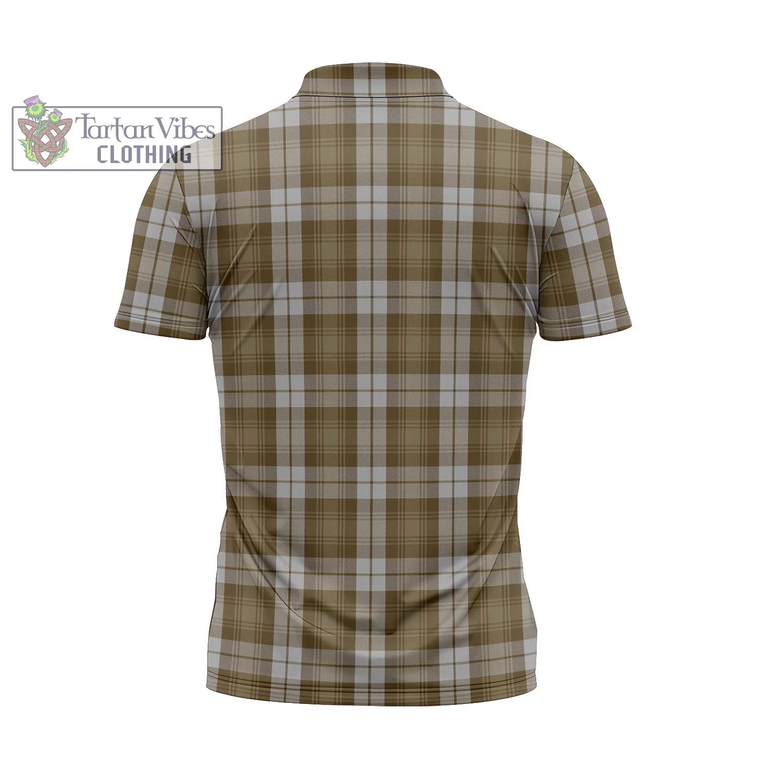 Baillie Dress Tartan Zipper Polo Shirt with Family Crest