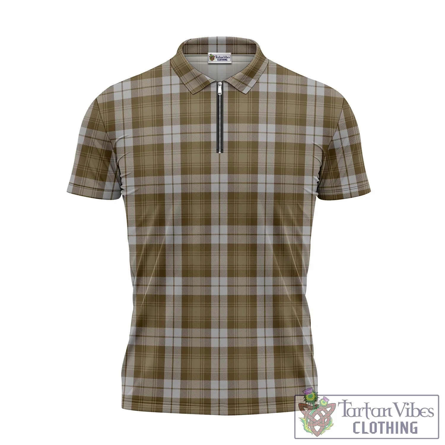 Baillie Dress Tartan Zipper Polo Shirt