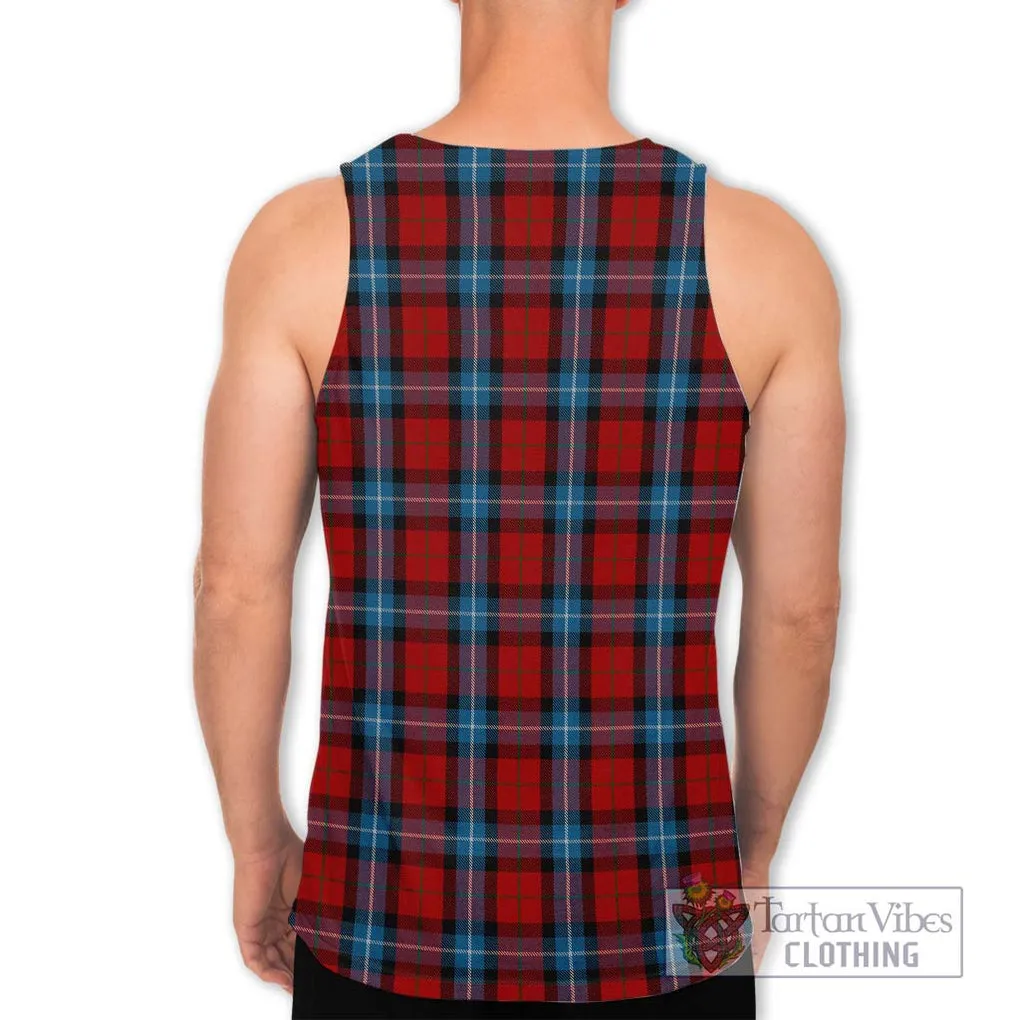 Baillie of Polkemmet Red Tartan Men's Tank Top with Family Crest DNA In Me Style