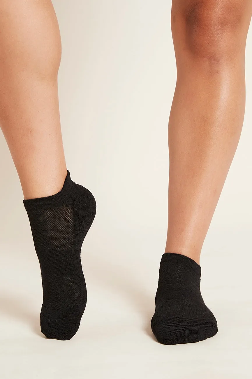 Bamboo Ankle Crew Sock - Black , White