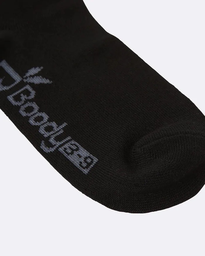 Bamboo Ankle Crew Sock - Black , White