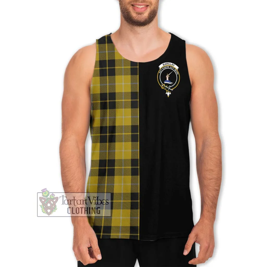 Barclay Dress Tartan Men's Tank Top with Family Crest and Half Of Me Style