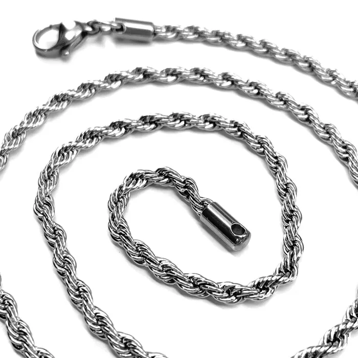 Baseball Bat And Ball Cross Necklace Phil 413 Rope Chain