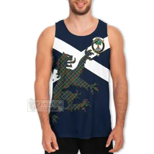 Bisset Tartan Lion Rampant Men's Tank Top  Proudly Display Your Heritage with Alba Gu Brath and Clan Name