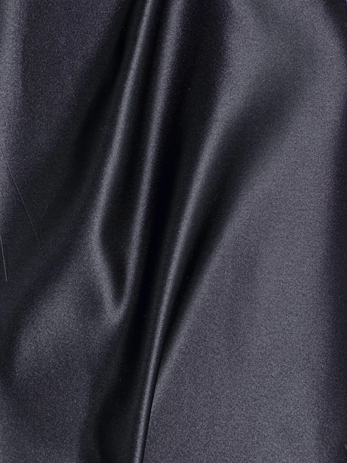 Black Italian Satin Faille Fabric