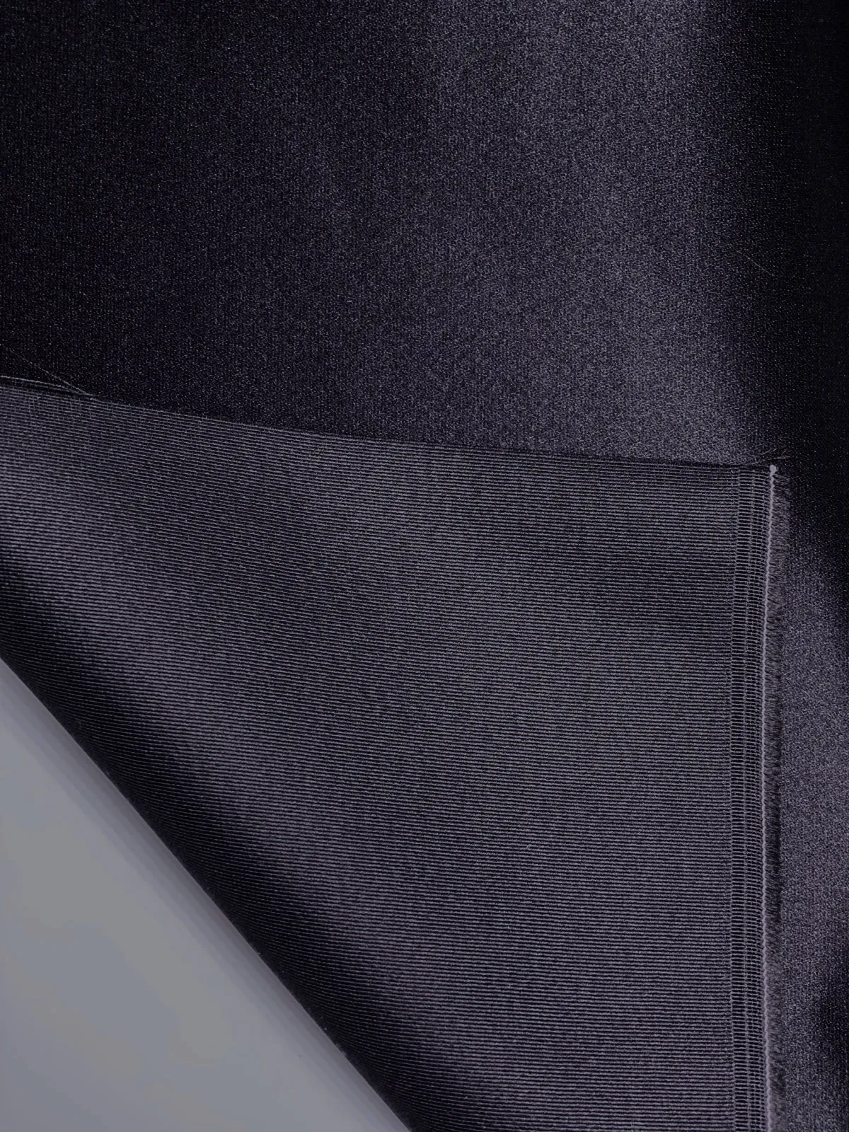 Black Italian Satin Faille Fabric