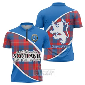 Blane Family Crest Tartan Zipper Polo Shirt Celebrate Saint Andrew's Day in Style