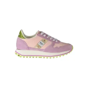 Blauer Pink Polyester Sneaker