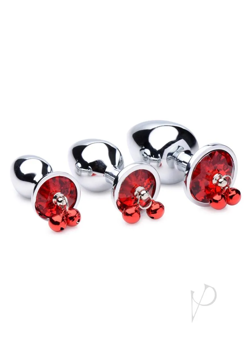 Booty Sparks Red Gem W/bells Plug Set