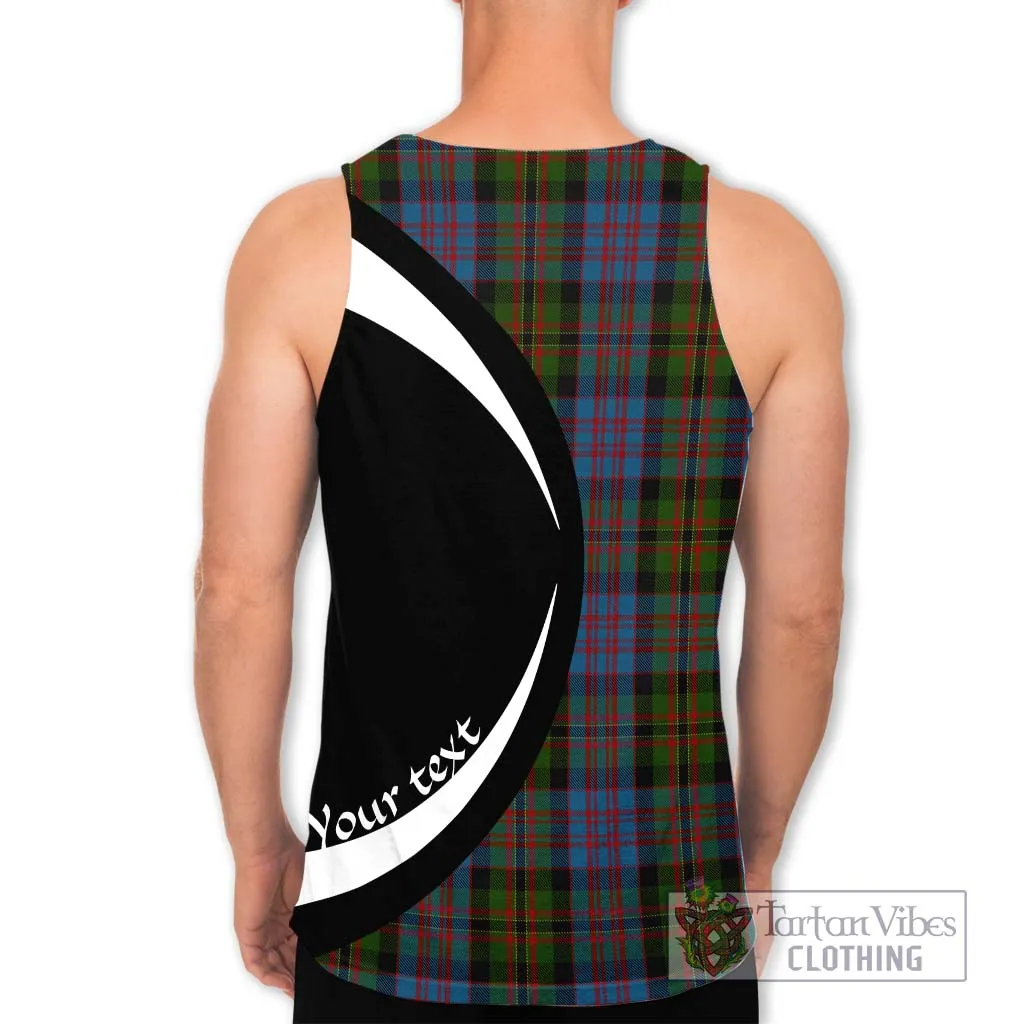 Bowie Tartan Men's Tank Top with Family Crest Circle Style