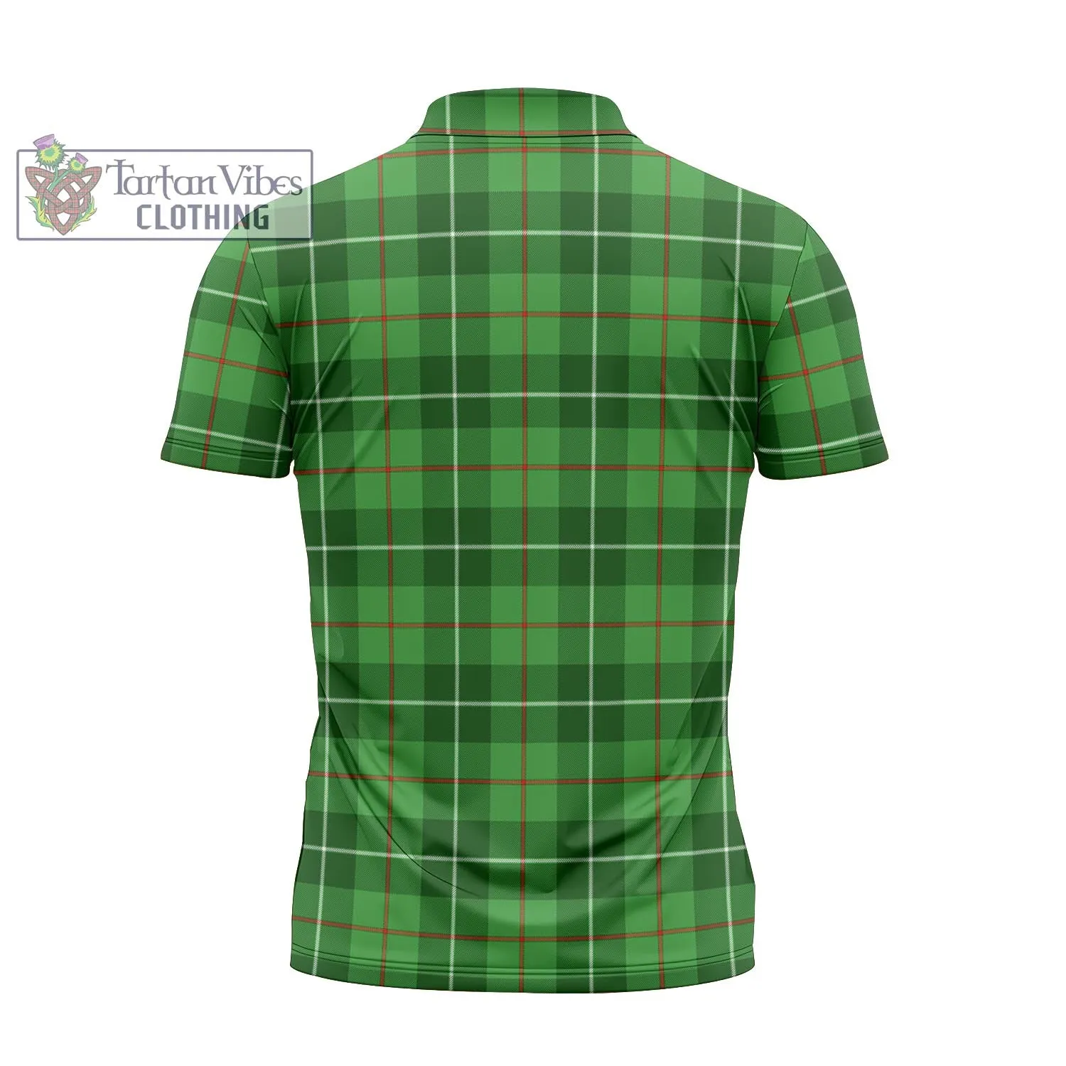 Boyle Tartan Zipper Polo Shirt with Family Crest