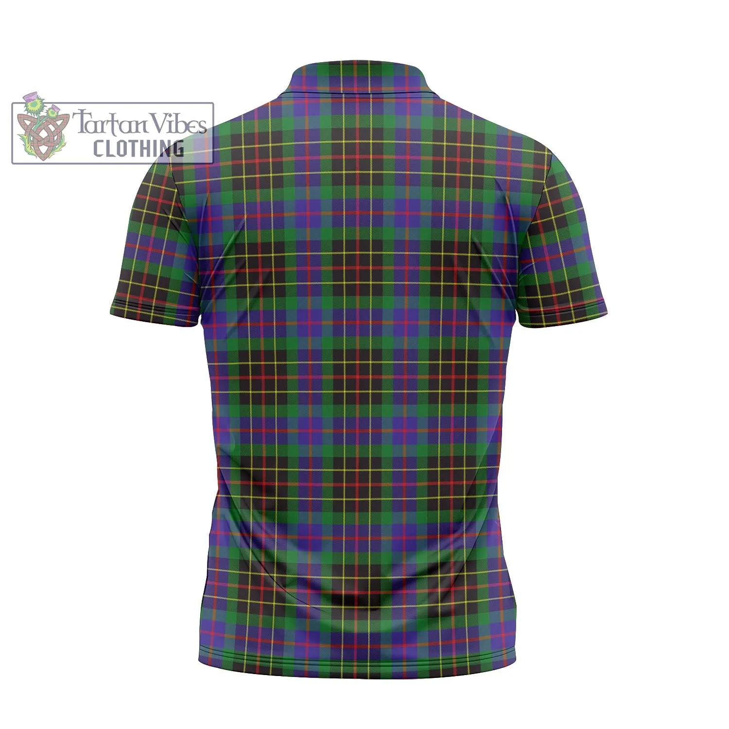 Brodie Hunting Modern Tartan Zipper Polo Shirt