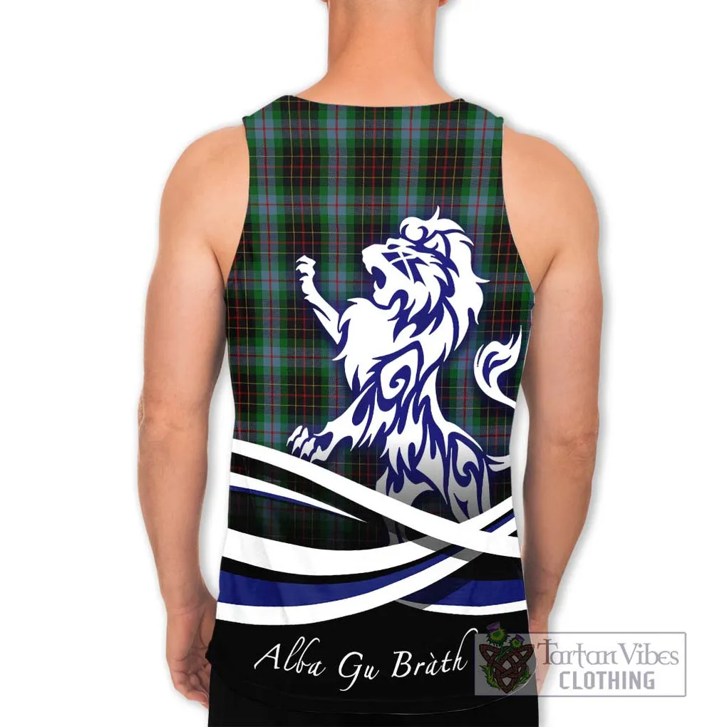 Brodie Hunting Tartan Men's Tank Top with Alba Gu Brath Regal Lion Emblem