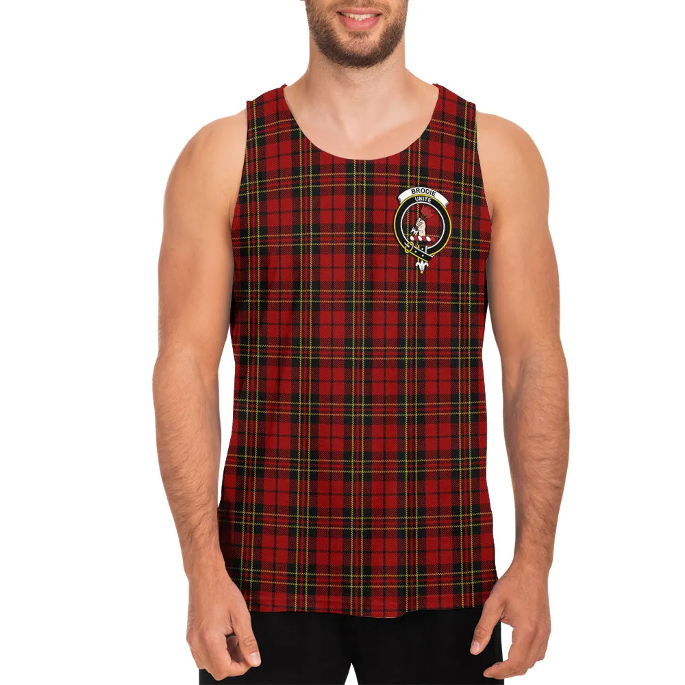 Brodie Tartan Mens Tank Top with Family Crest