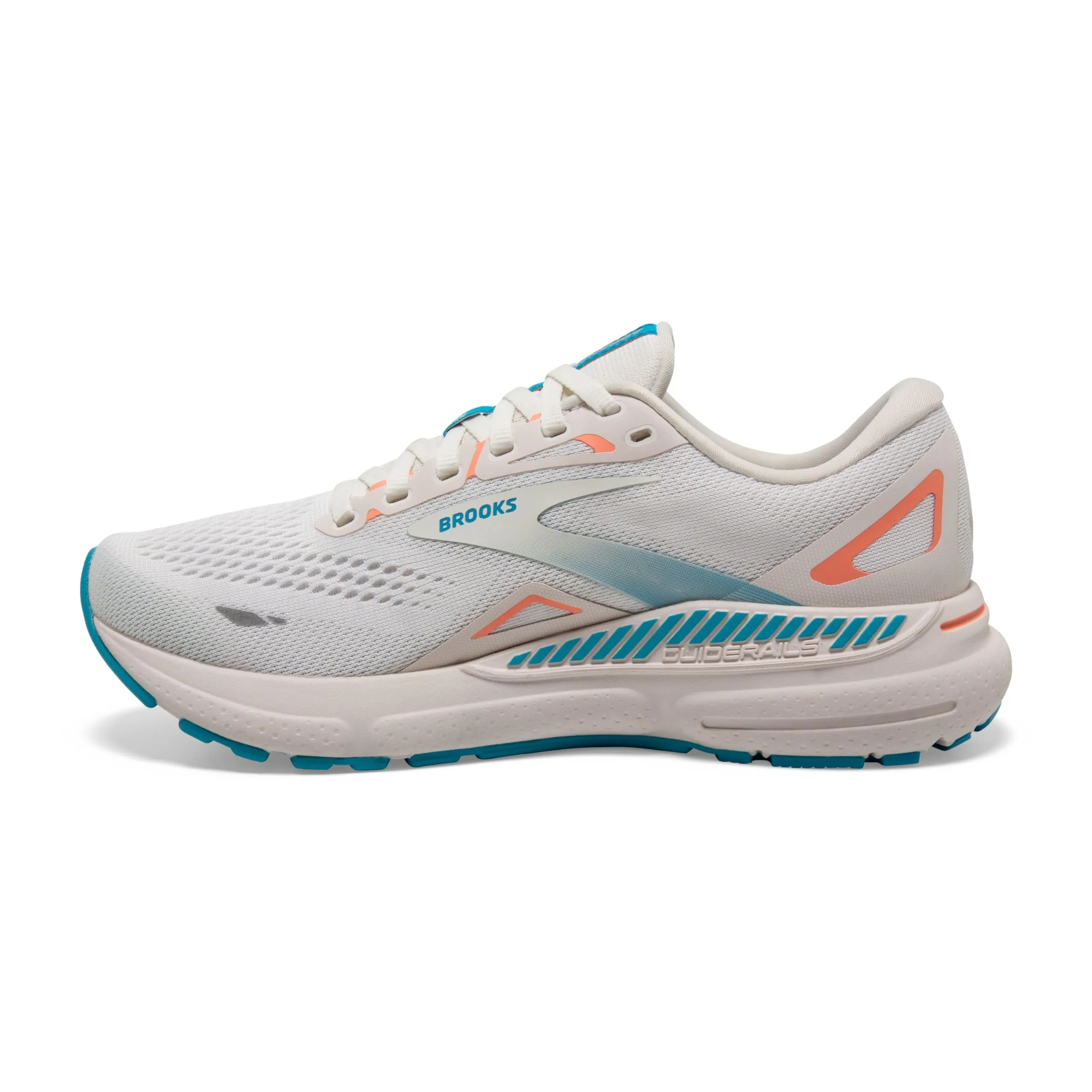 Brooks Women’s Adrenaline GTS 23 Supportive Running Shoe - Coconut/Papaya/Blue - 11.5 Medium