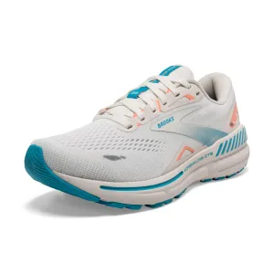 Brooks Women’s Adrenaline GTS 23 Supportive Running Shoe - Coconut/Papaya/Blue - 11.5 Medium