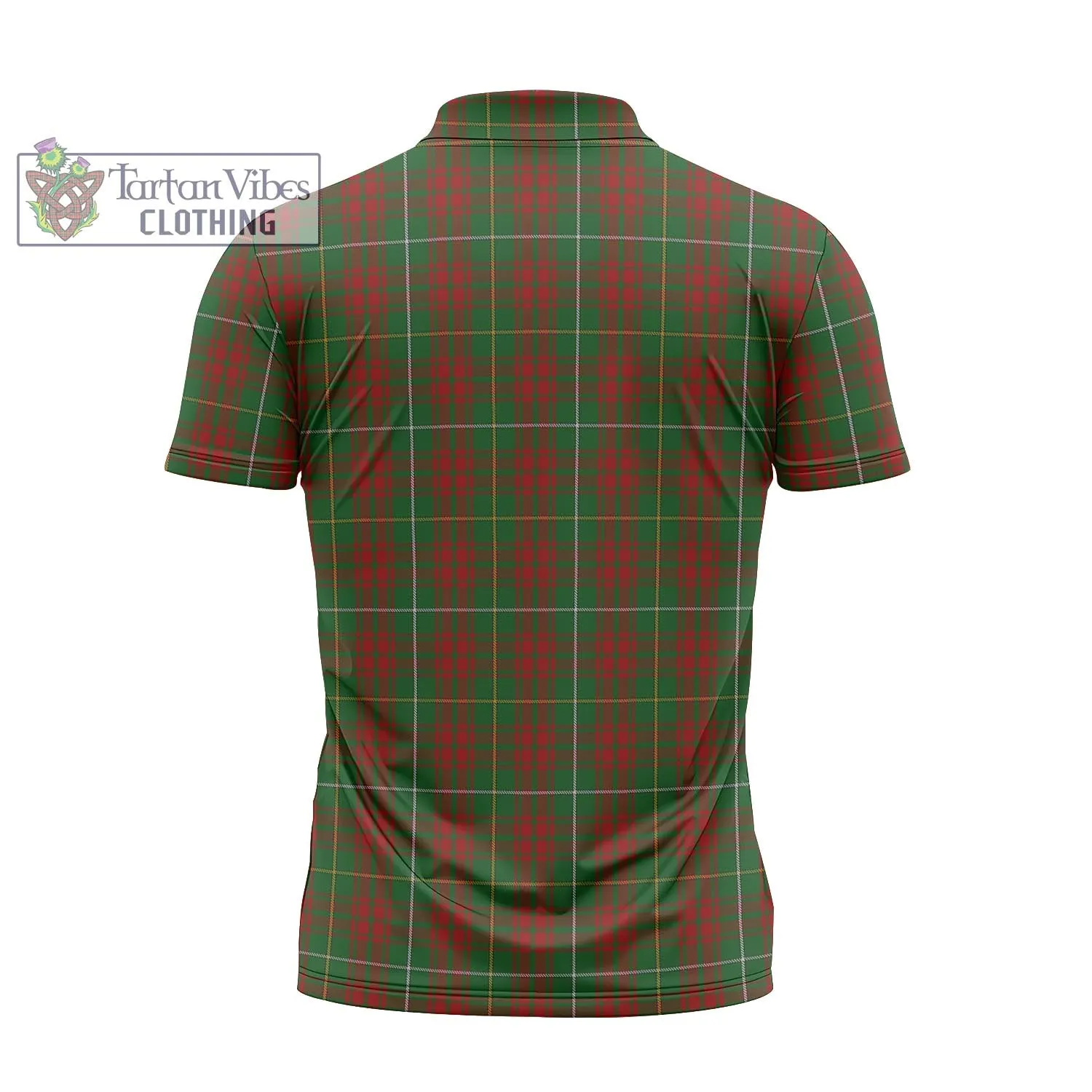 Bruce Hunting Tartan Zipper Polo Shirt with Family Crest