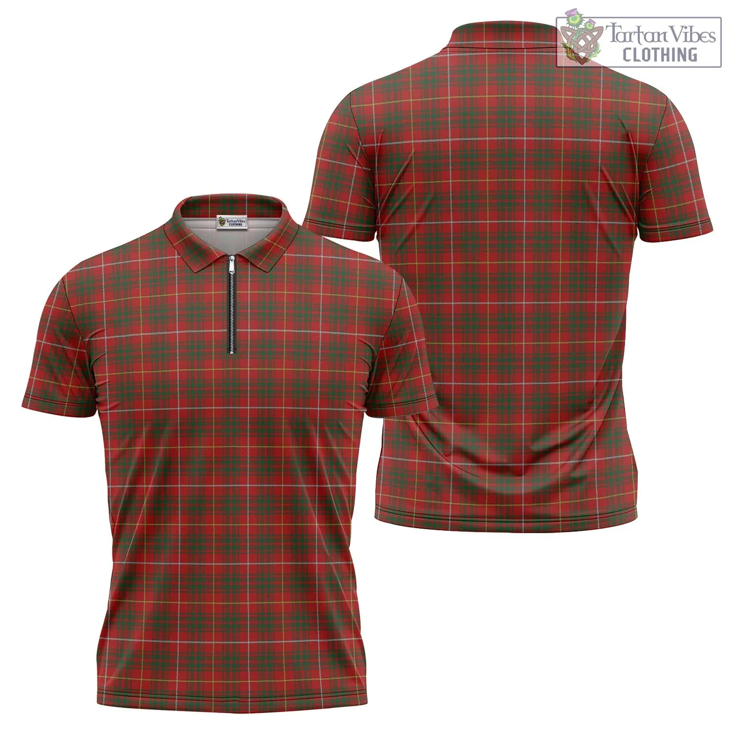 Bruce Tartan Zipper Polo Shirt