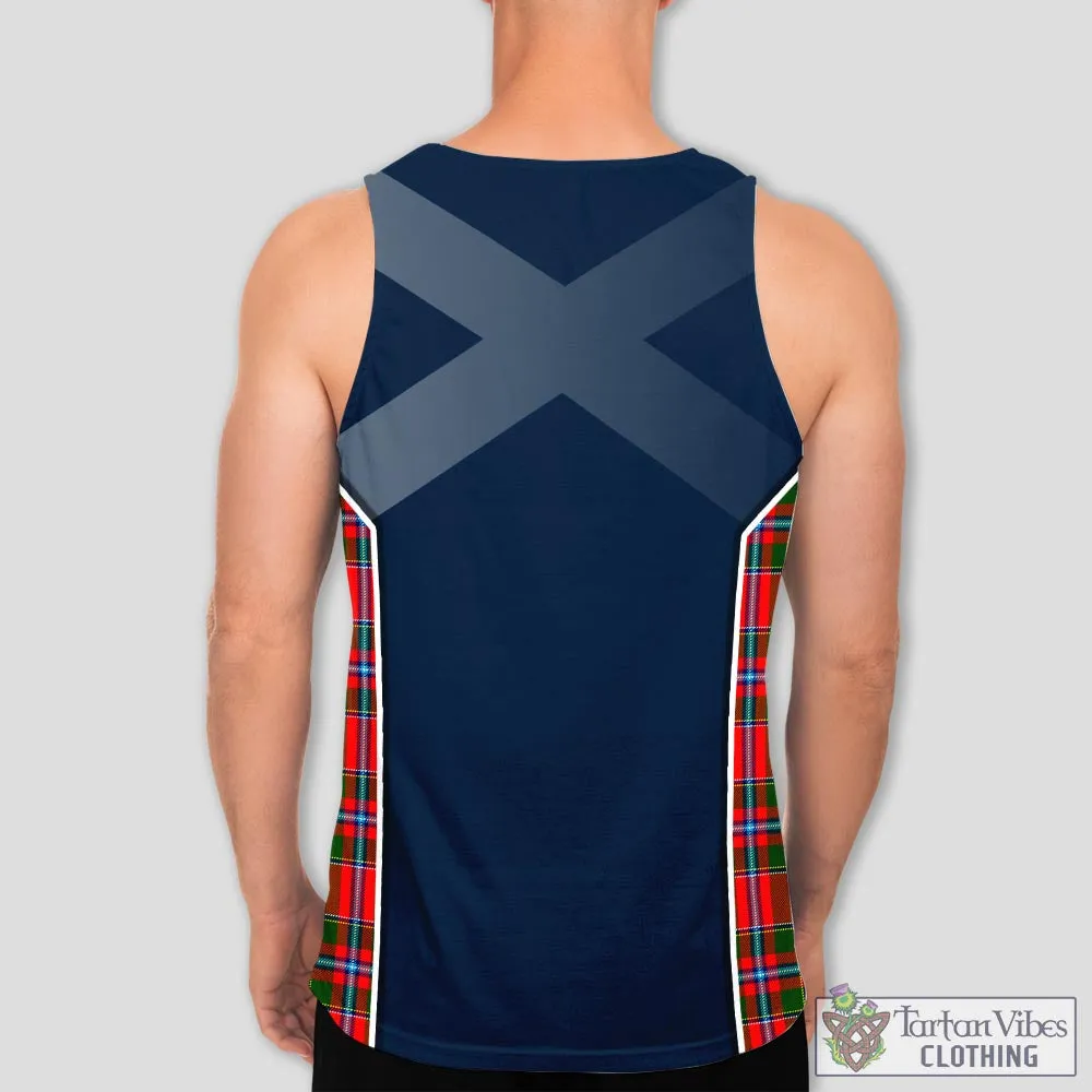 Butter Tartan Men's Tanks Top with Family Crest and Scottish Thistle Vibes Sport Style