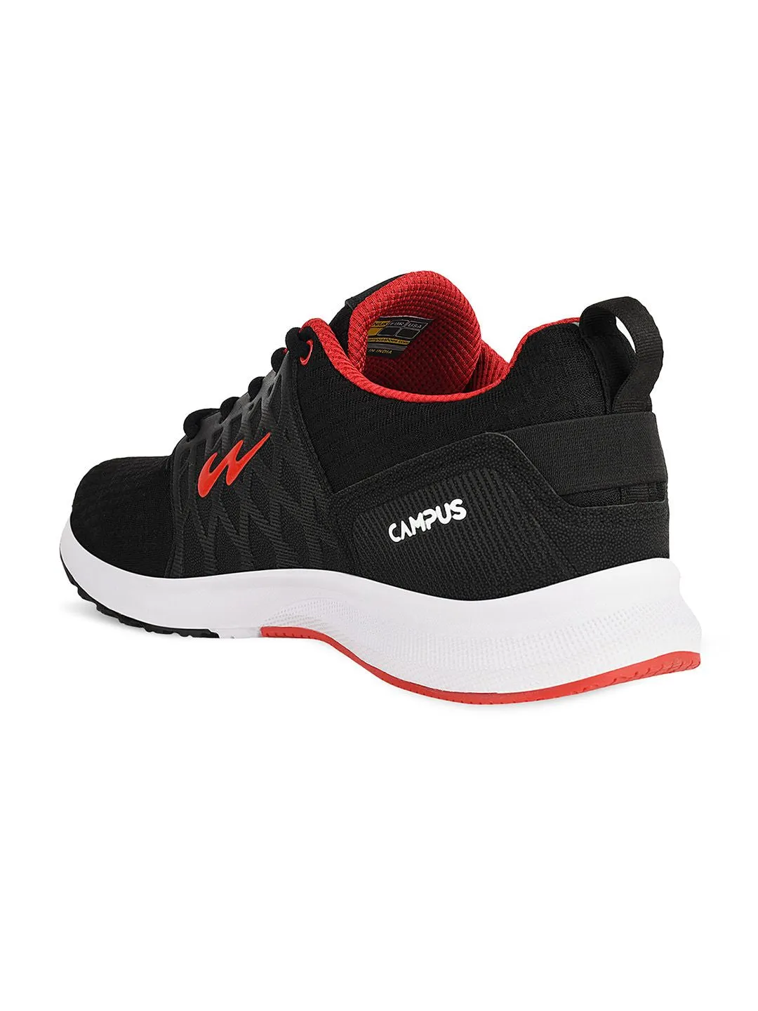 Campus Men Black Running Sports Shoes