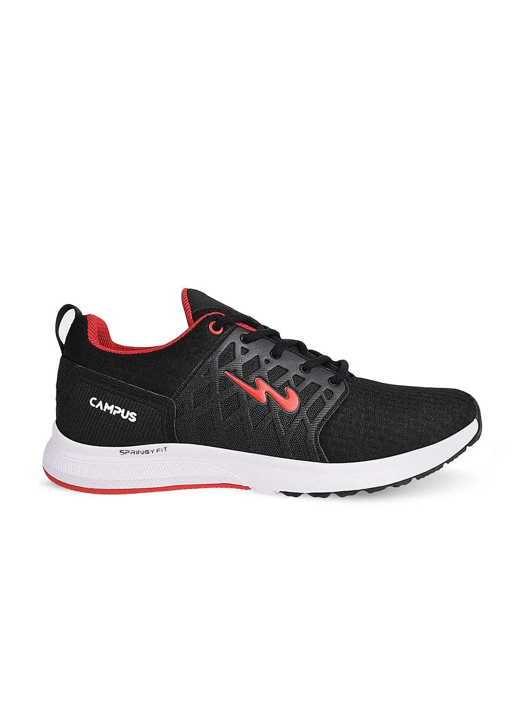 Campus Men Black Running Sports Shoes