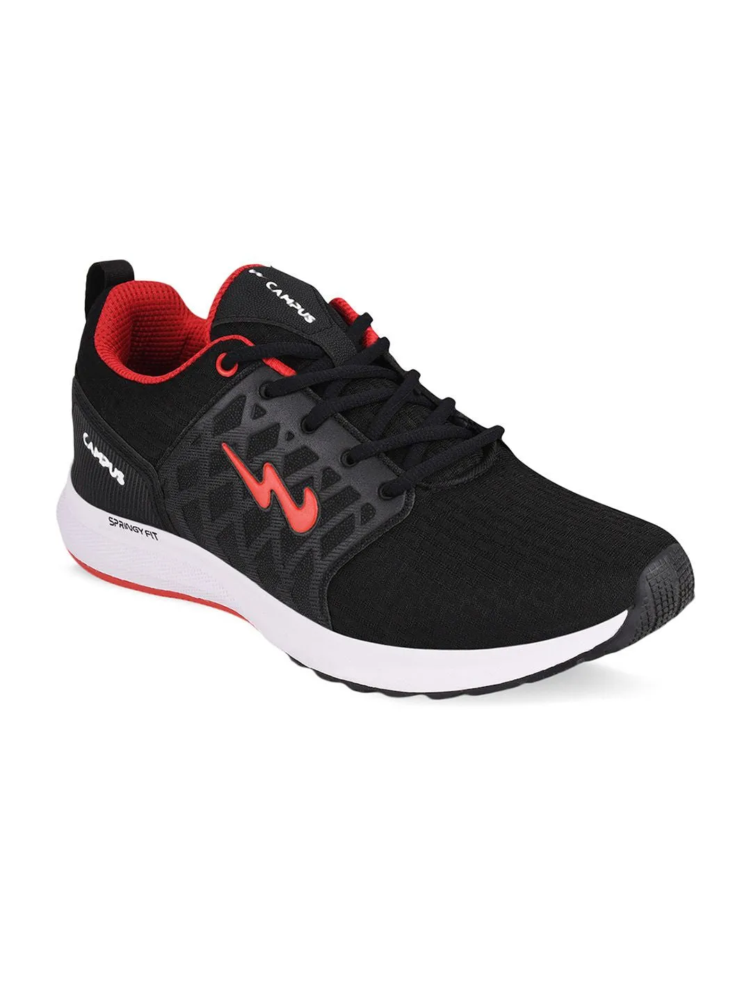 Campus Men Black Running Sports Shoes