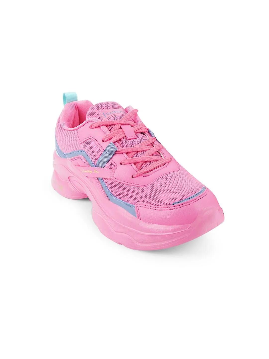 Campus Women Pink Mesh Running Lace Up Shoes